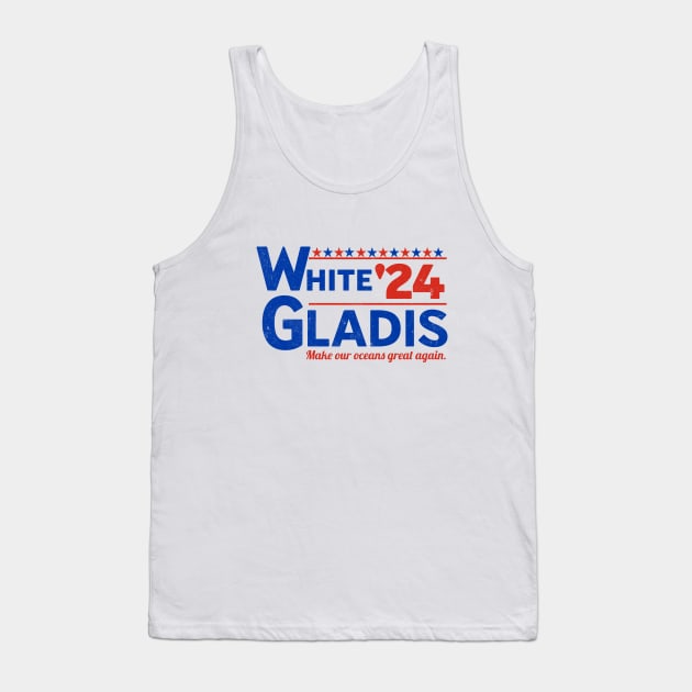 White Gladis for President Tank Top by Unified by Design